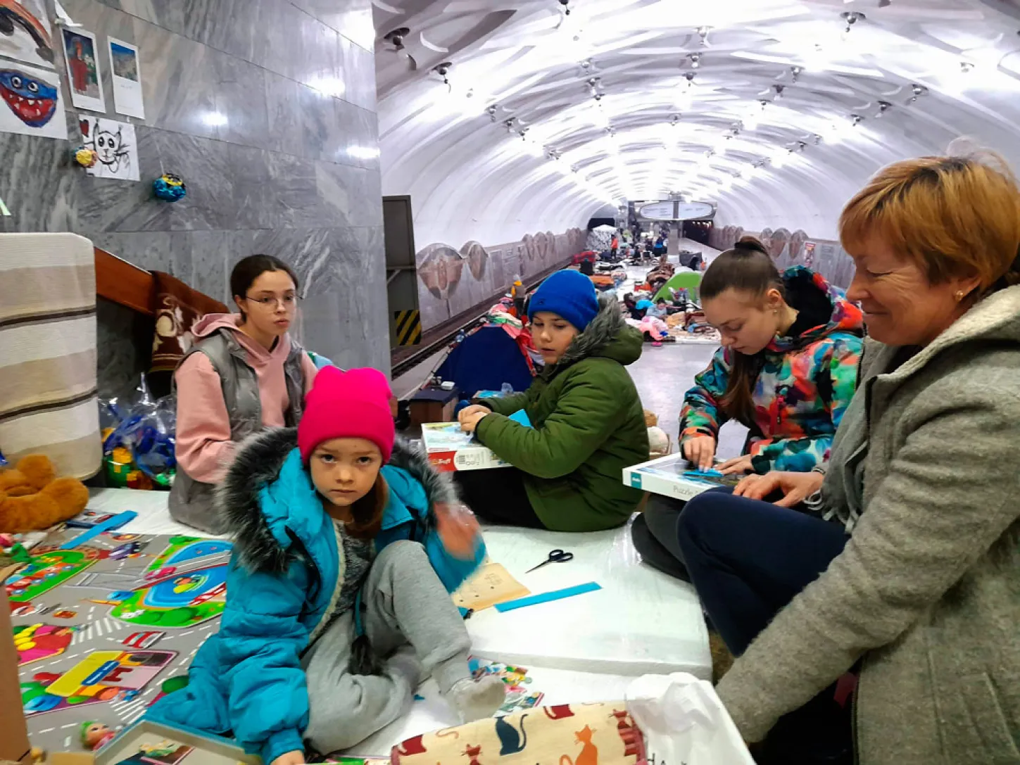 Kharkiv residents take shelter at metro stations amid Russian bombardments
