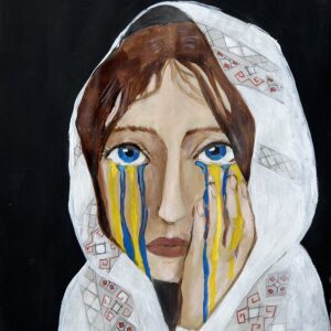 Weeping Ukraine by Kseniia Holotsvan