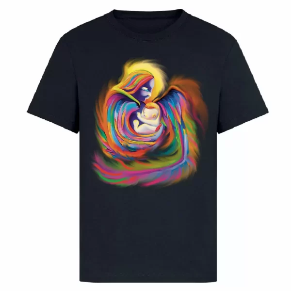 guardian angel t-shirt in black colour