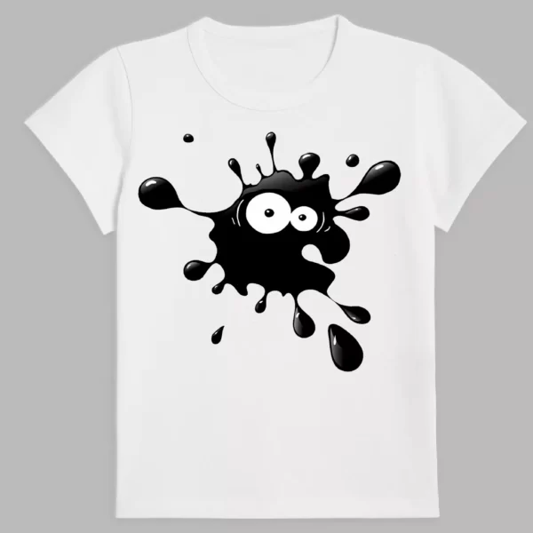 t-shirt in white colour with a print of blot