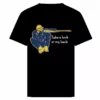 black t-shirt with a hunter