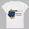 white t-shirt with a hunter