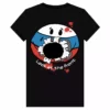 black t-shirt with a ball