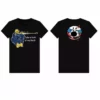 black t-shirt with the ukrainian hunter and a ball