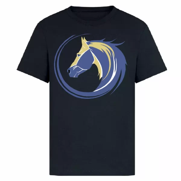 t-shirt in black colour with a print of horse