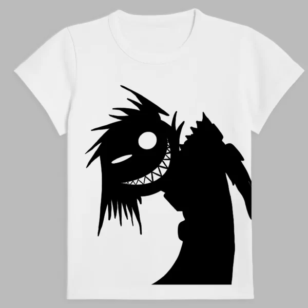 t-shirt in white colour with a print of smile