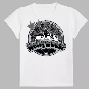 a white t-shirt with hollywood dreams print